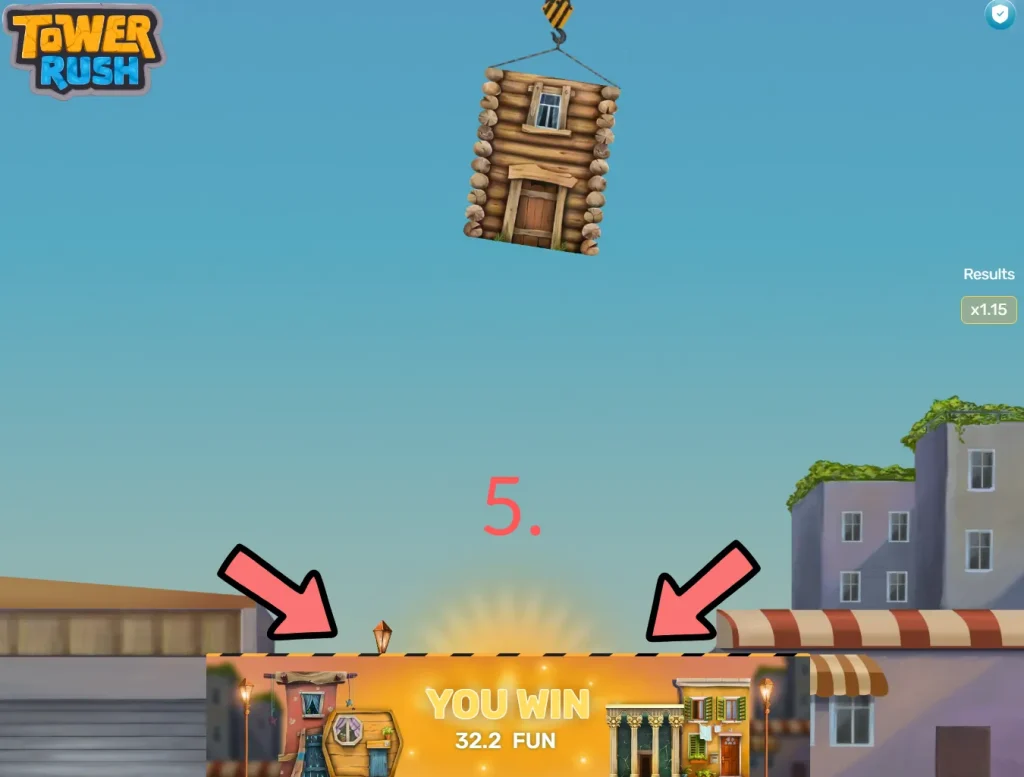 Tower Rush – Gewinn abholen